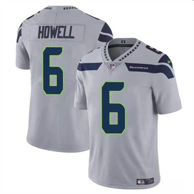 Men & Women & Youth Seattle Seahawks #6 Sam Howell Gray Vapor Limited Football Stitched Jersey->seattle seahawks->NFL Jersey